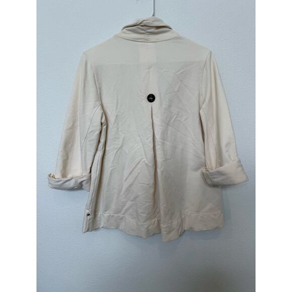 Neon Buddha Ivory Lightweight Jacket Wood Buttons Medium - Picture 2 of 6